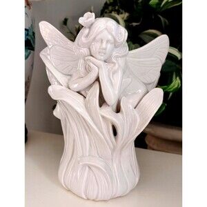 Vintage  Fitz and Floyd Fairy Vase Art Nouveau Dimensional